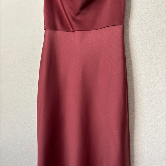 Anthropologie BHLDN Cali Satin Cowl-Neck Midi Slip Dress in Rust - Picture 6 of 16